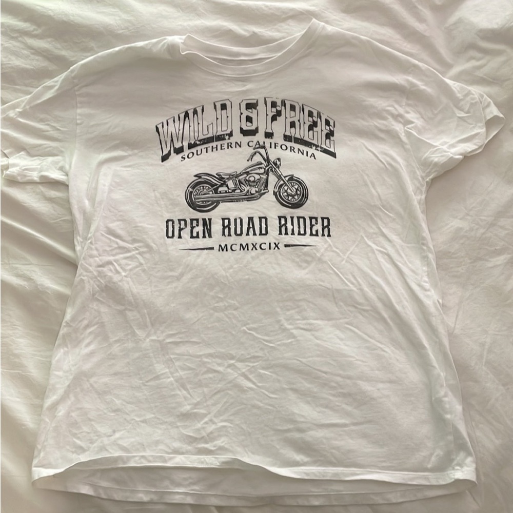 Hollister motorcycle oversized Tshirt women’s medium